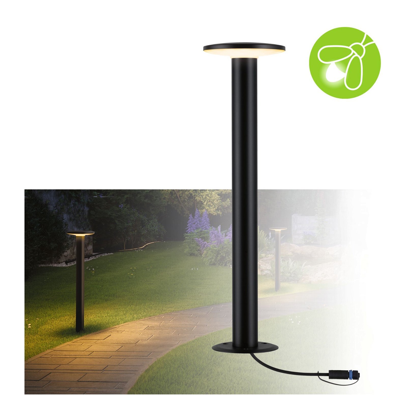 P 94723 Plug & Shine LED stojací svítidlo Plate samostatné svítidlo IP44 2200K 7W antracit - PAULMANN