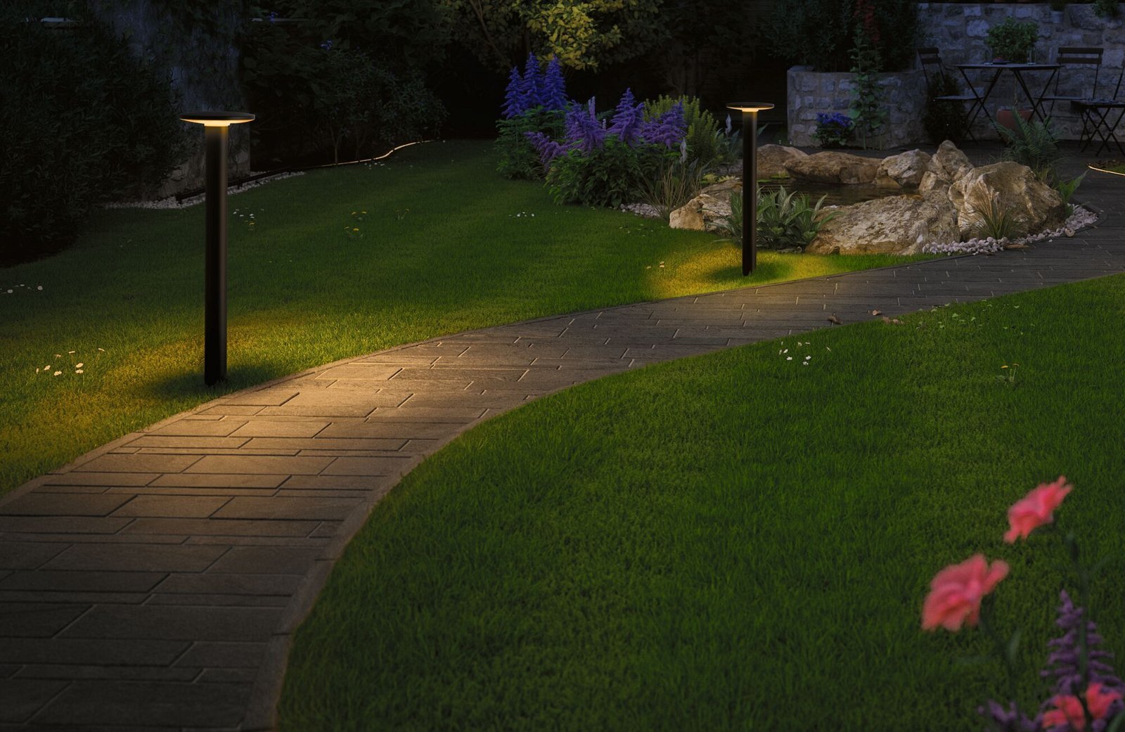 P 94723 Plug & Shine LED stojací svítidlo Plate samostatné svítidlo IP44 2200K 7W antracit - PAULMANN (obrázek 6)