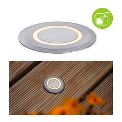 Obrázek pro produkt LED zemní svítidlo zlaté světlo neláká hmyz IP67 kruhové 50mm 2200K 2,2W 230V hliník umělá hmota/kov - PAULMANN