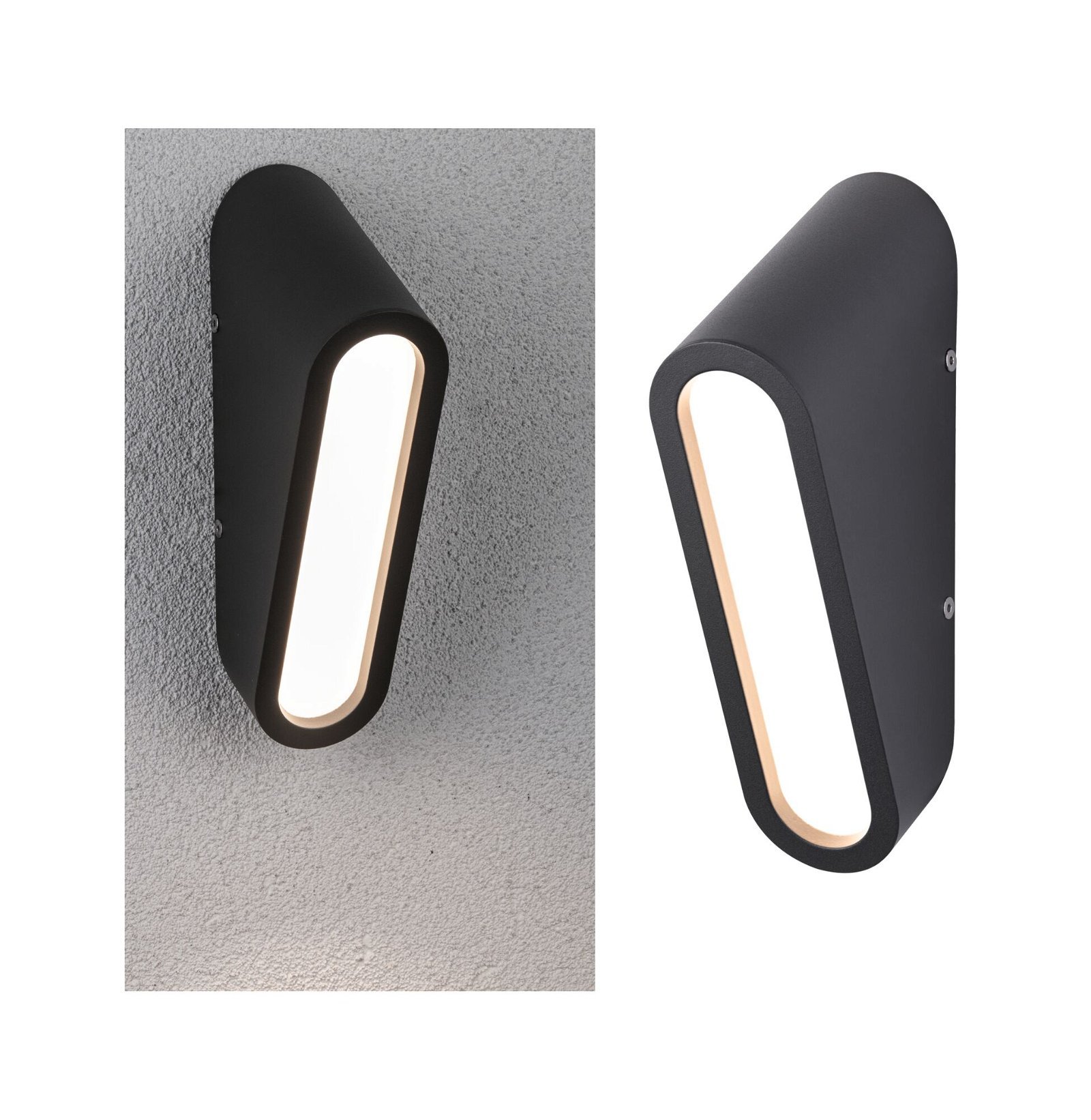 P 94733 LED venkovní nástěnné svítidlo Cliff IP44 64x116mm 3000K 9,5W 230V antracit hliník - PAULMANN
