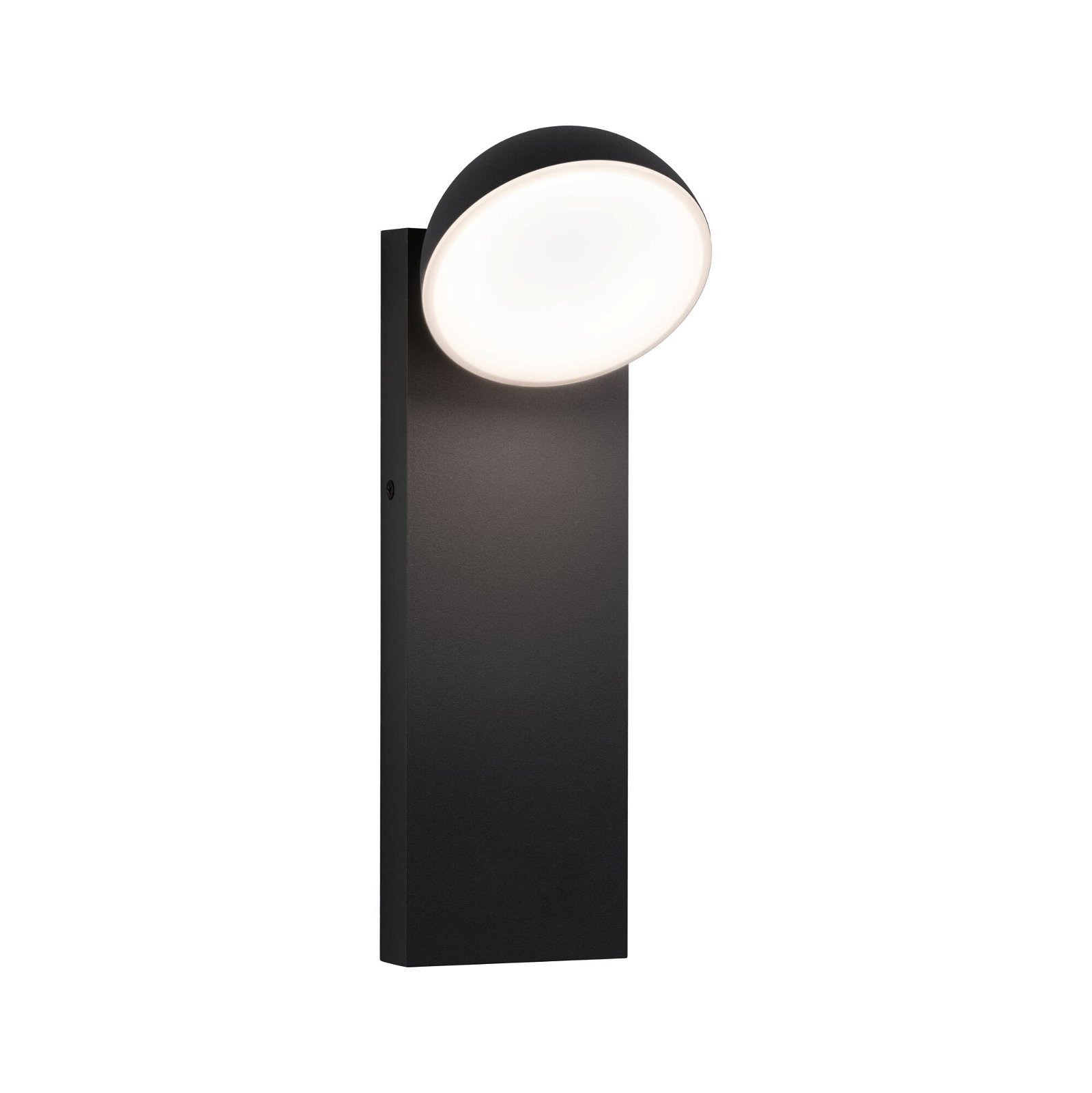 P 94738 LED venkovní nástěnné svítidlo Puka IP44 kruhové 110x125mm 3000K 8,5W 230V antracit hliník - PAULMANN