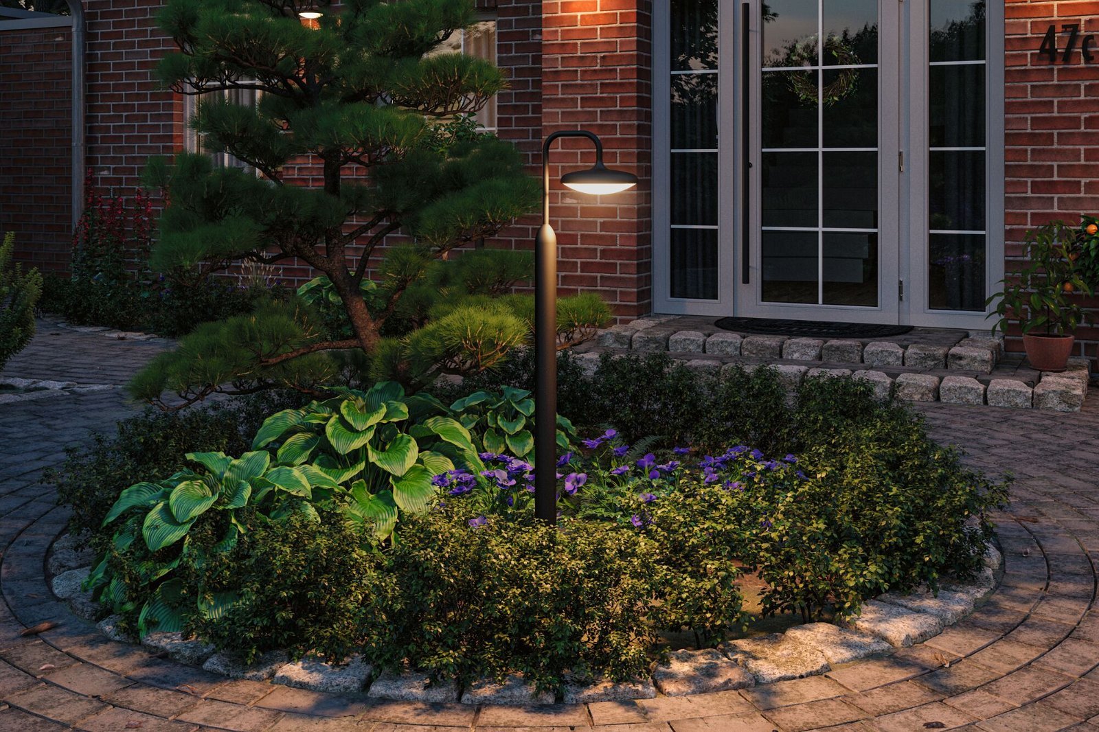 P 94760 LED stojací svítidlo Nostro IP44 kruhové 1.135mm 3000K 10W 230V antracit hliník - PAULMANN (obrázek 4)