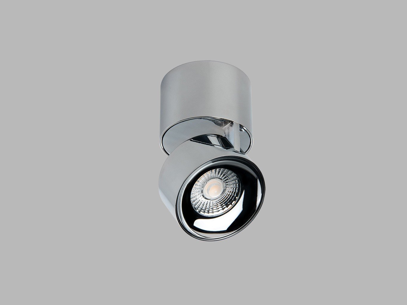 LED2 11508355D Svítidlo KLIP ON, CC DALI/PUSH DIM 11W 3000K stropní chrom/chrom - LED2 Lighting