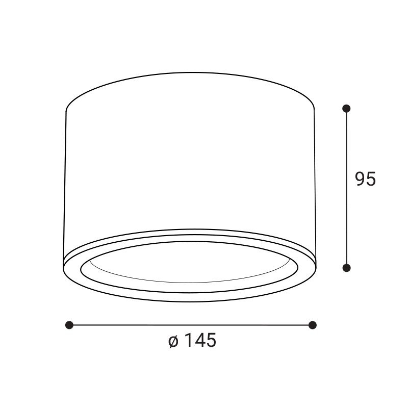 LED2 1235451 Svítidlo KAPA ON 14, W 12W 3000K/3500K/4000K stropní bílá - LED2 Lighting (obrázek 3)