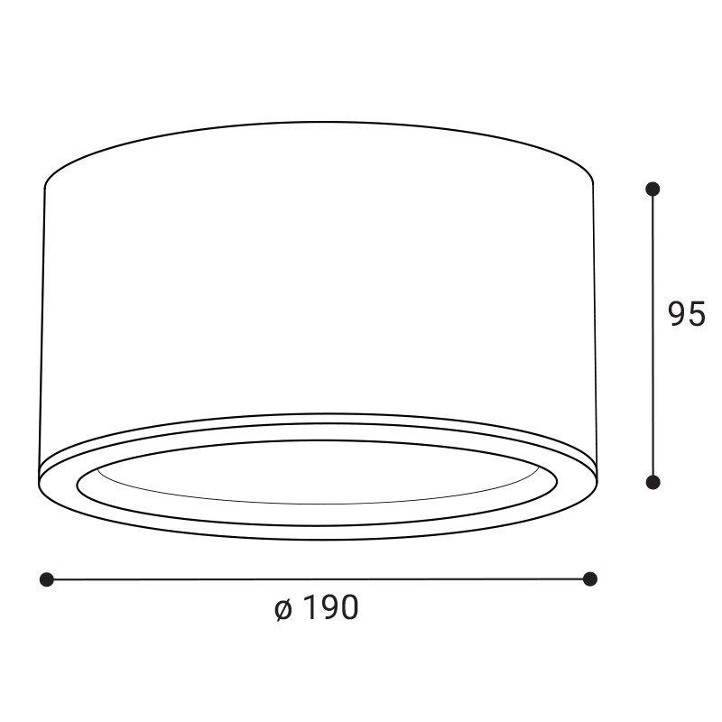 LED2 1235551D Svítidlo KAPA ON 19, W DALI/PUSH DIM 25W 3000K/3500K/4000K stropní bílá - LED2 Lighting (obrázek 3)