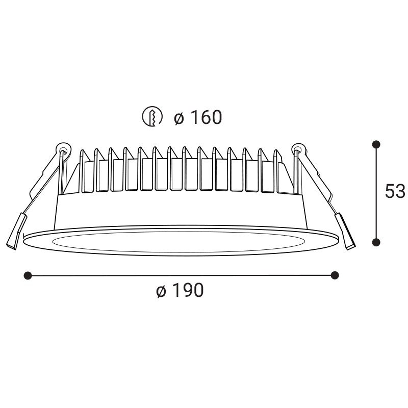 LED2 2235353 Svítidlo KAPA 19, B 25W 3000K/3500K/4000K zápustná černá - LED2 Lighting (obrázek 3)