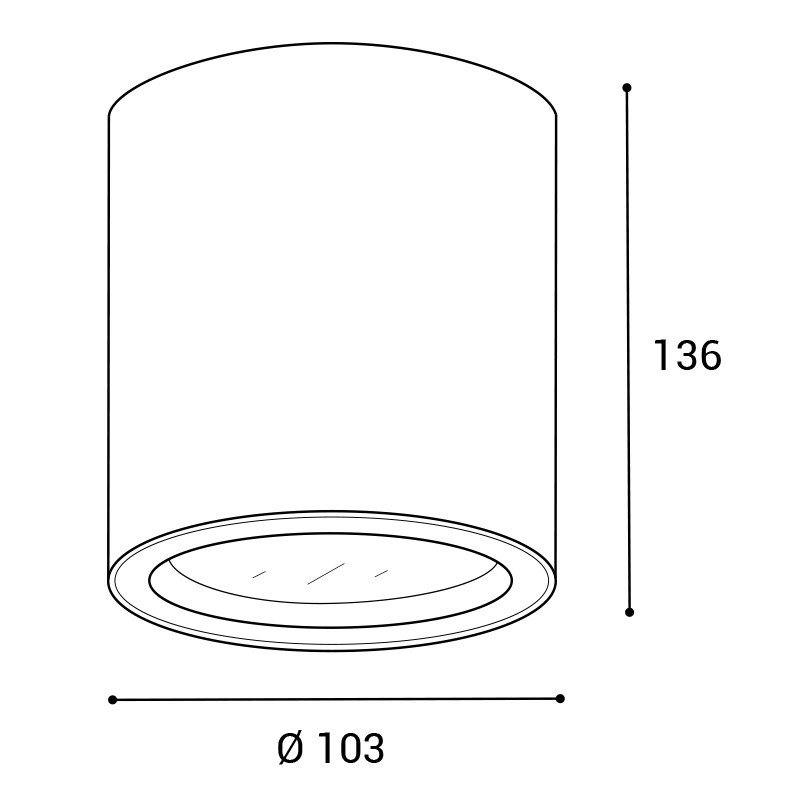 LED2 5320234DT Svítidlo ROLO MAX, A TRIAC DIM 13W 3000K stropní antracit - LED2 Lighting (obrázek 3)