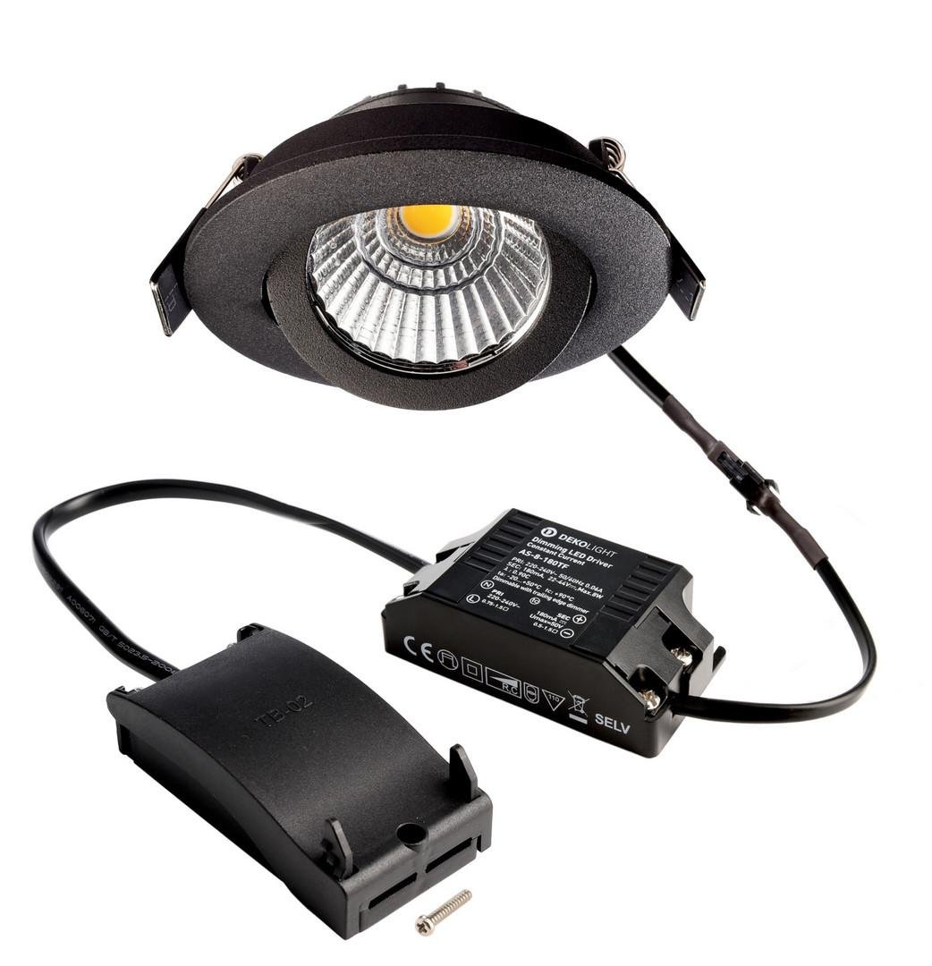 IMPR 565357 Deko-Light stropní vestavné svítidlo Dione, 230 V, DIM, 3000 K, černá 220-240V AC/50-60Hz 8,50 W 3000 K 700 lm černá - LIGHT IMPRESSIONS
