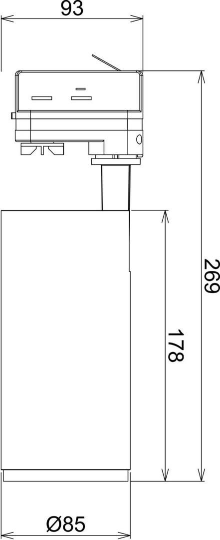 IMPR 707119 Deko-Light kolejnicový systém 3-fázový 230V Lucea 15 černá 220-240V AC/50-60Hz 15,00 W 3000/4000 K tmavě černá RAL 9005 (obrázek 6)