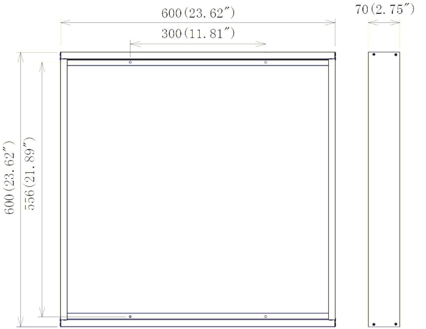 IMPR 930664 Deko-Light přisazený rám pro 595x595mm Panel (obrázek 4)