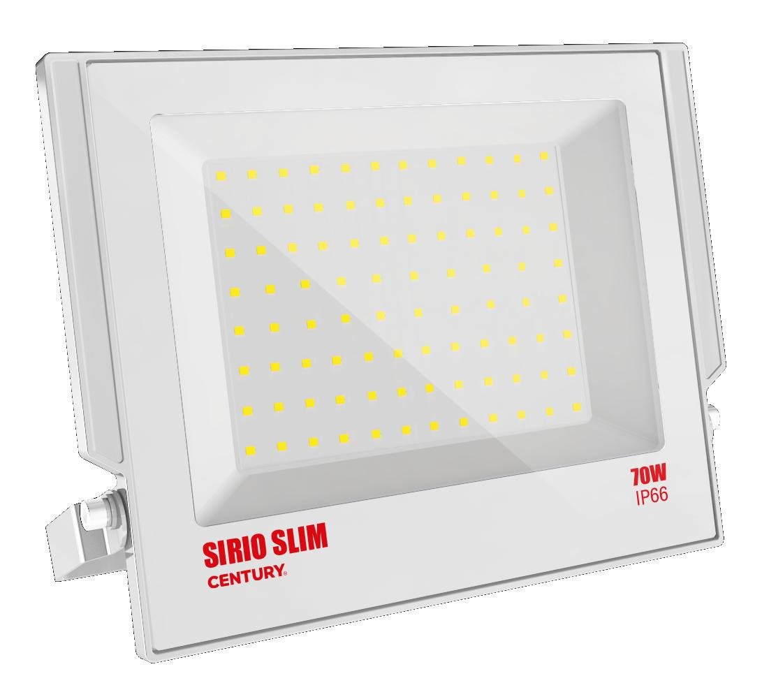CEN SRSB-709540 LED reflektor SIRIO SLIM BÍLÝ 70W 4000K 110d 230x270x28mm IP66 IK08 - CENTURY