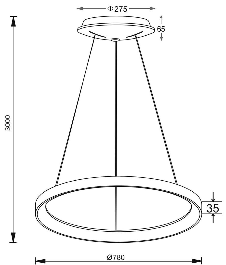 IMPR 342198 Deko-Light závěsné svítidlo Merope 800 60W 3000/4000K 4900lm tmavě černá RAL 9005 (obrázek 4)