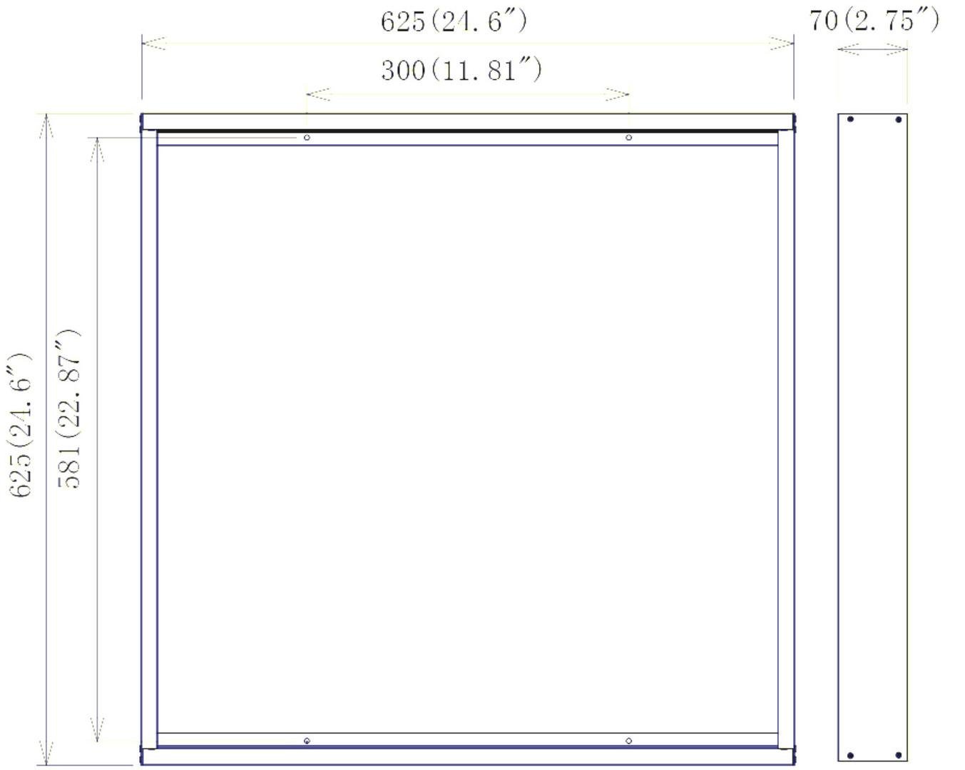 IMPR 930665 Deko-Light přisazený rám pro 620x620mm Panel (obrázek 6)