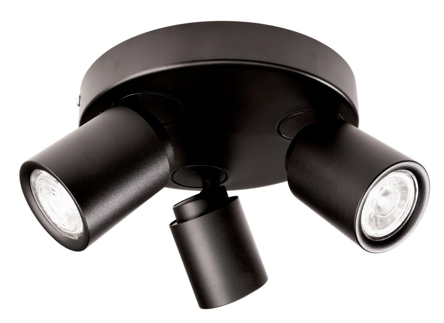 IMPR 348174 Deko-Light stropní přisazené svítidlo Librae Roa III 220-240V AC/50-60Hz GU10 3x max. 50,00 W tmavě černá RAL 9005 - LIGHT IMPRESSIONS