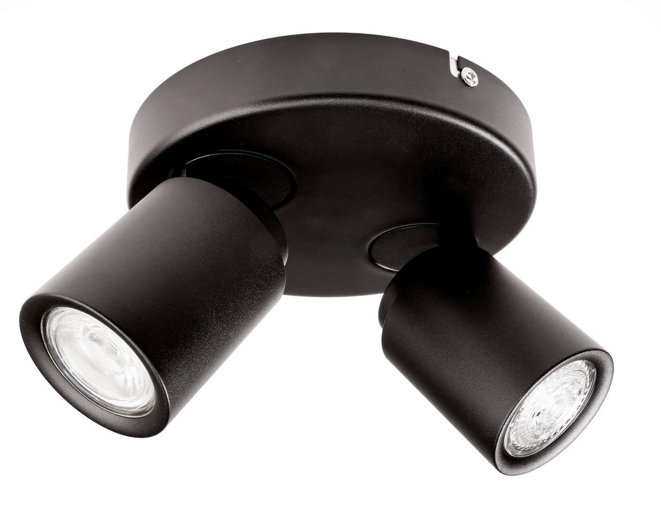 IMPR 348173 Deko-Light stropní přisazené svítidlo Librae Roa II 220-240V AC/50-60Hz GU10 2x max. 50,00 W tmavě černá RAL 9005 - LIGHT IMPRESSIONS