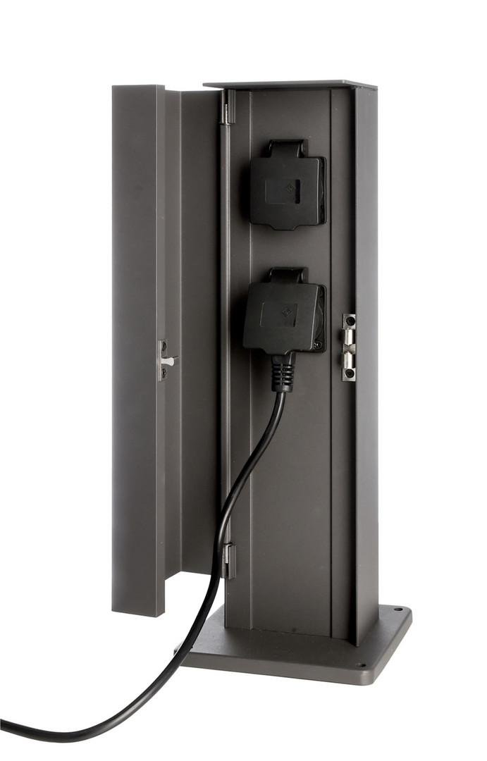 Obrázek produktu Deko-Light stojací svítidlo sloupek se zásuvkami Puka Mana 220-240V AC/50-60Hz 140 tmavěšedá - LIGHT IMPRESSIONS 2 Obrázek produktu Deko-Light stojací svítidlo sloupek se zásuvkami Puka Mana 220-240V AC/50-60Hz 140 tmavěšedá - LIGHT IMPRESSIONS 2