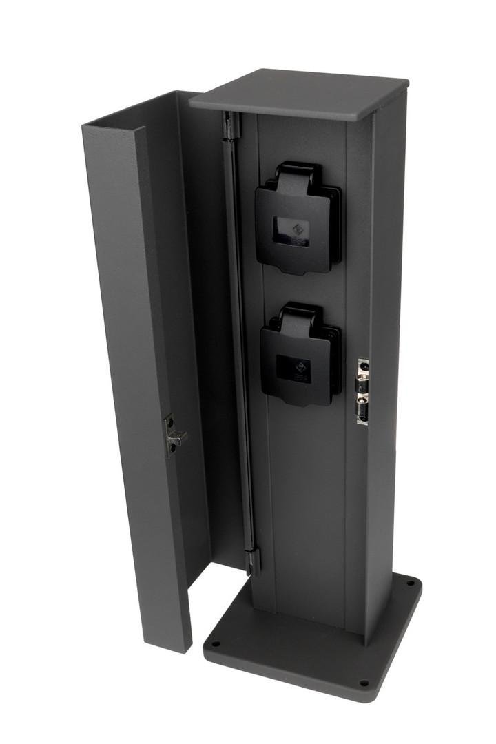 Obrázek produktu Deko-Light stojací svítidlo sloupek se zásuvkami Puka Mana 220-240V AC/50-60Hz 140 tmavěšedá - LIGHT IMPRESSIONS 3 Obrázek produktu Deko-Light stojací svítidlo sloupek se zásuvkami Puka Mana 220-240V AC/50-60Hz 140 tmavěšedá - LIGHT IMPRESSIONS 3