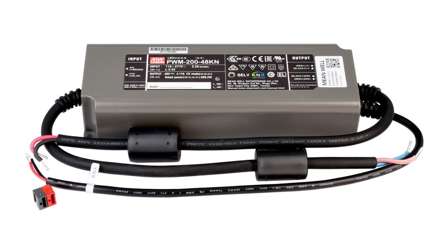 IMPR 872115 Meanwell LED-napájení CV, PWM-200-48KN konstantní napětí 0-4160 mA IP20 stmívatelné 48V DC 200,00 W - LIGHT IMPRESSIONS