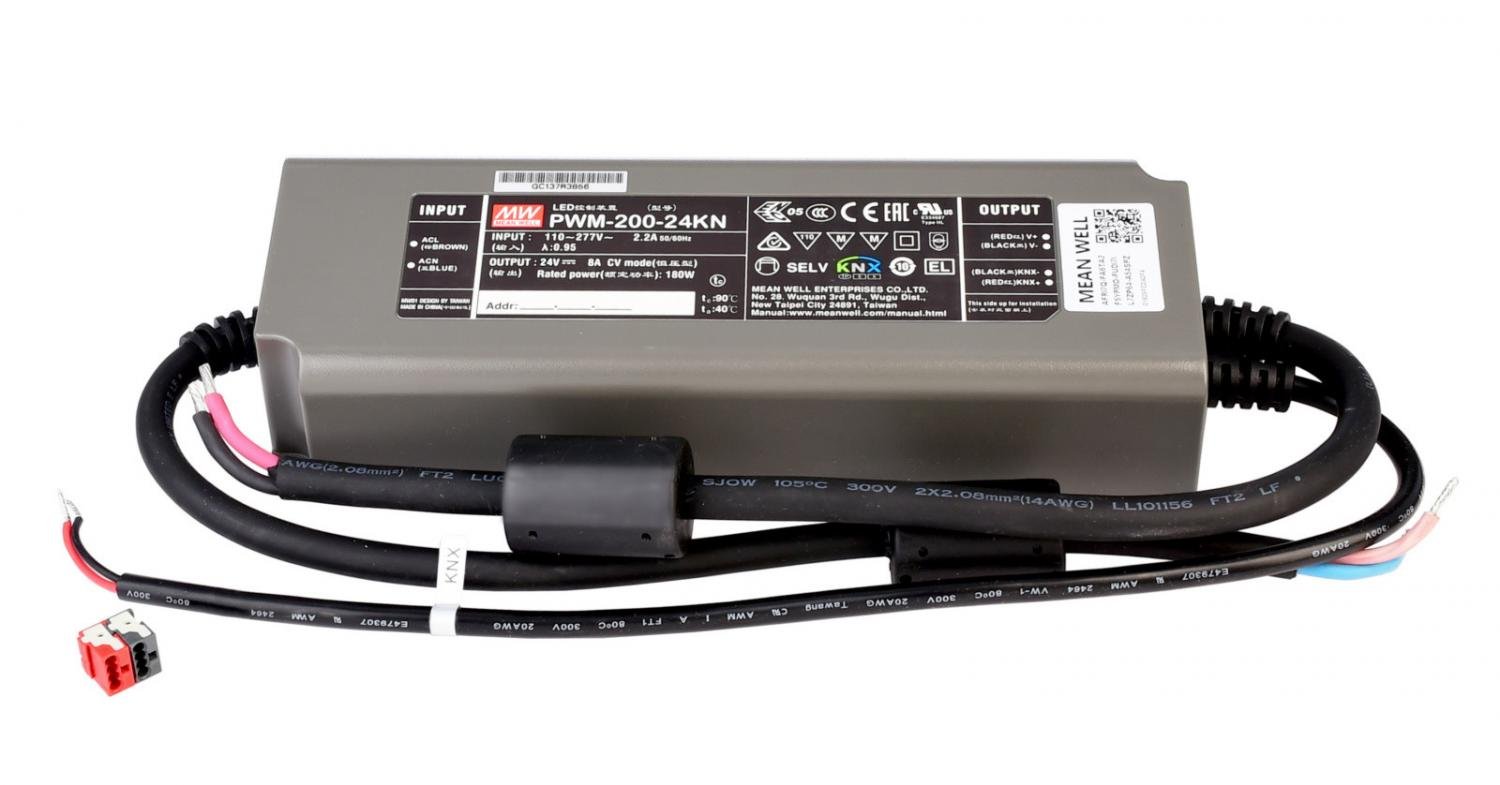 IMPR 872114 Meanwell LED-napájení CV, PWM-200-24KN konstantní napětí 0-8300 mA IP20 stmívatelné 24V DC 200,00 W - LIGHT IMPRESSIONS
