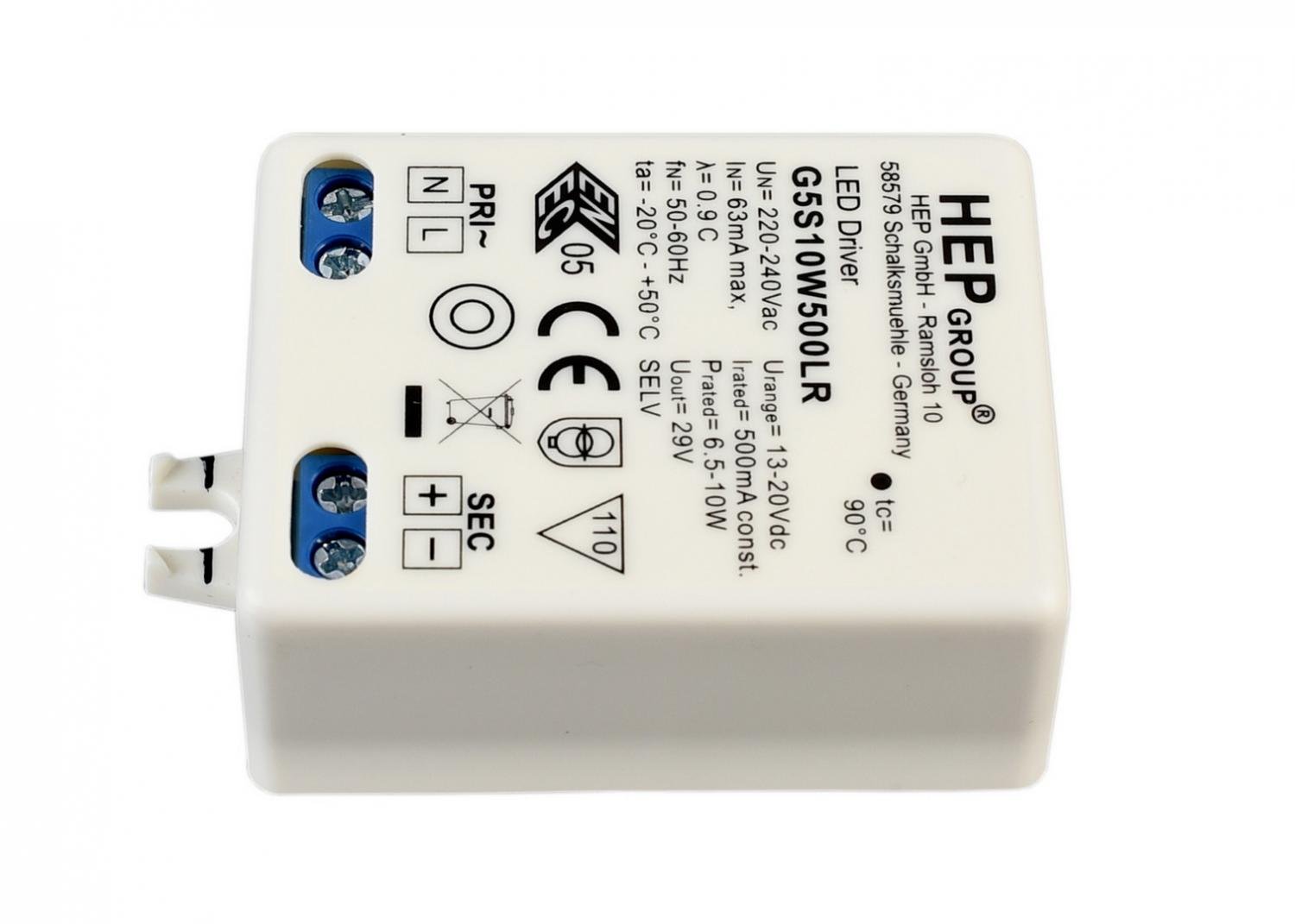 IMPR 862238 Deko-Light LED-napájení CC, G5S10W500LR konstantní proud IP20 13-20V DC 6,50-10,00 W - LIGHT IMPRESSIONS