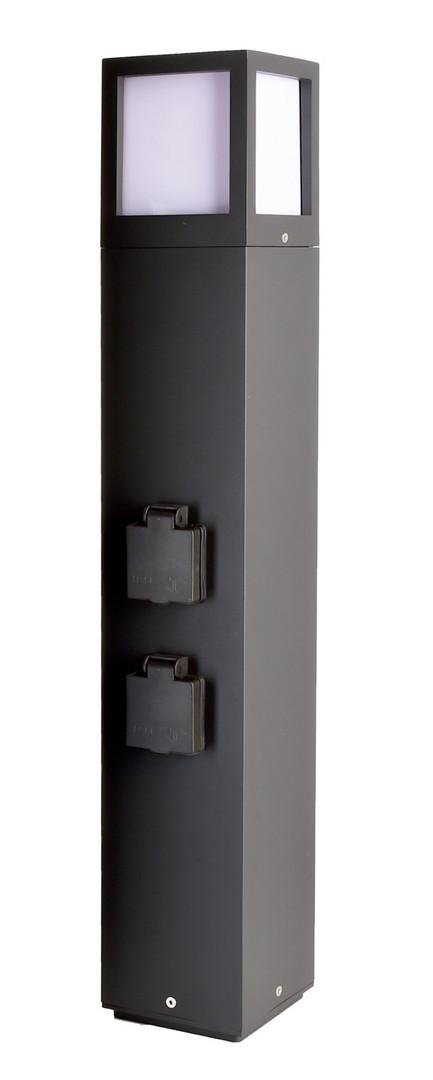 IMPR 733064 Deko-Light stojací svítidlo Facado Socket 220-240V AC/50-60Hz E27 1x max. 20,00 W 650 mm tmavěšedá - LIGHT IMPRESSIONS