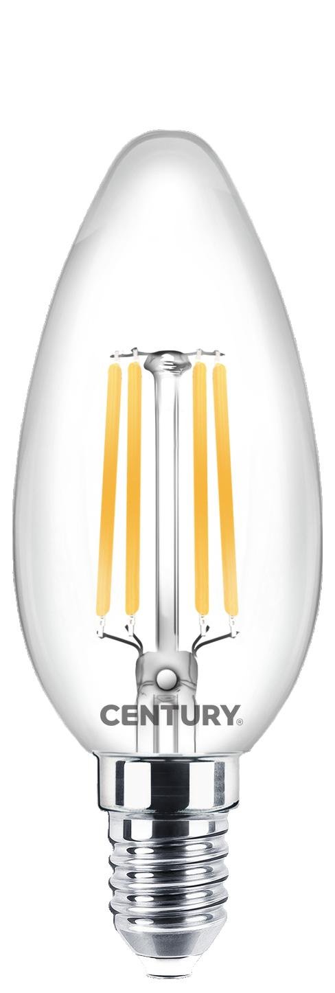CEN INDM1-061427 FILAMENT LED INCANTO CANDELA CHIARA 6W E14 2700K DIM - CENTURY