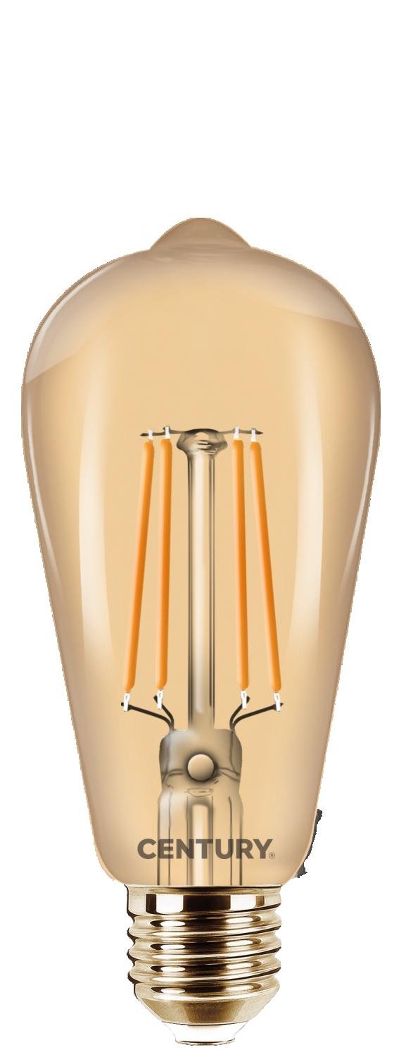 CEN INVPD-122722 INCANTO EPOCA LED EDISON ST64 12W E27 2200K Dim - CENTURY