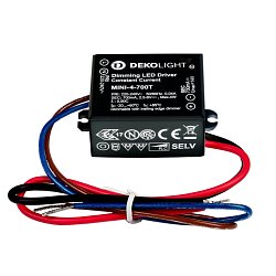 Obrázek pro produkt Deko-Light LED-napájení MINI, DIM, CC, MINI-4-700T/4W konstantní proud 700 mA IP65 stmívatelné 2,5-6V DC 2,00-4,00 W - DEKOLIGHT