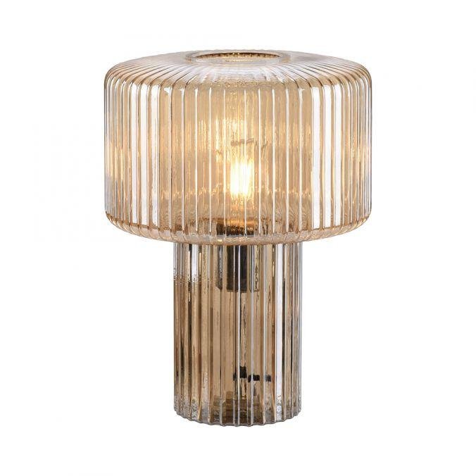 PN 4092-27 FUNGUS LED stolní lampa jantarová barva, sklo tvaru houby, pr.25cm, vypínač - PAUL NEUHAUS