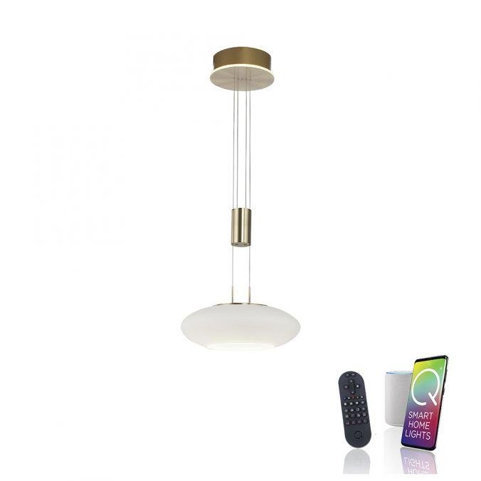 PN 2075-60 Q ETIENNE závěsné svítidlo Smart Home mosaz kruhové ZigBee 2700-5000K - PAUL NEUHAUS
