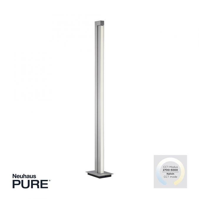 PN 421-95 Paul Neuhaus PURE LINES LED stojací svítidlo stmívatelné otočné vypínač 2700-5000K šedá - PAUL NEUHAUS