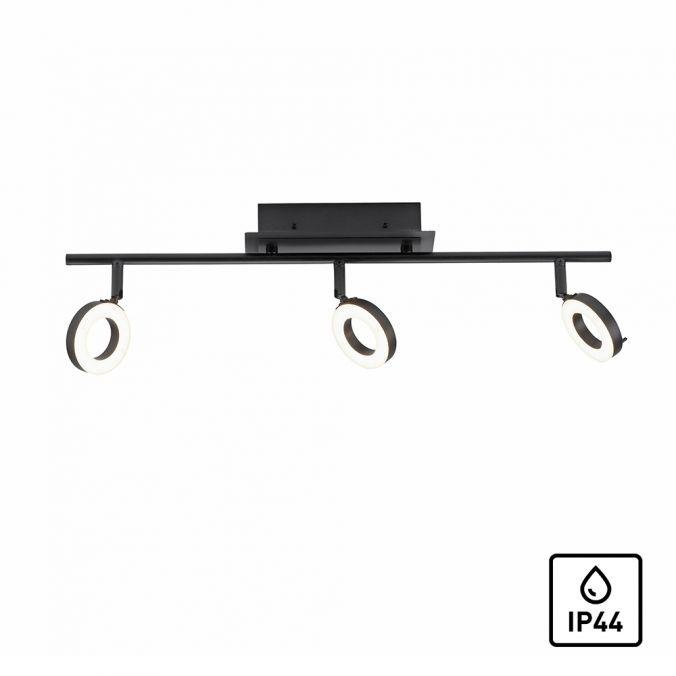 PN 6785-13 SILEDA LED stropní svítidlo 3 ramenné antracit, otočné, IP44 teplá bílá 3000K - PAUL NEUHAUS