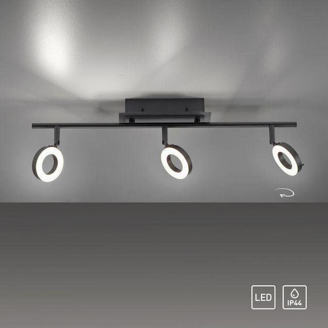 PN 6785-13 SILEDA LED stropní svítidlo 3 ramenné antracit, otočné, IP44 teplá bílá 3000K - PAUL NEUHAUS (obrázek 9)