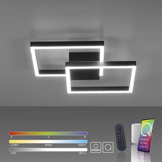 PN 6144-18 Q-MARKO LED stropní svítidlo Smart Home, černá, hranaté ZigBee RGB+2700-5000K - PAUL NEUHAUS (obrázek 11)