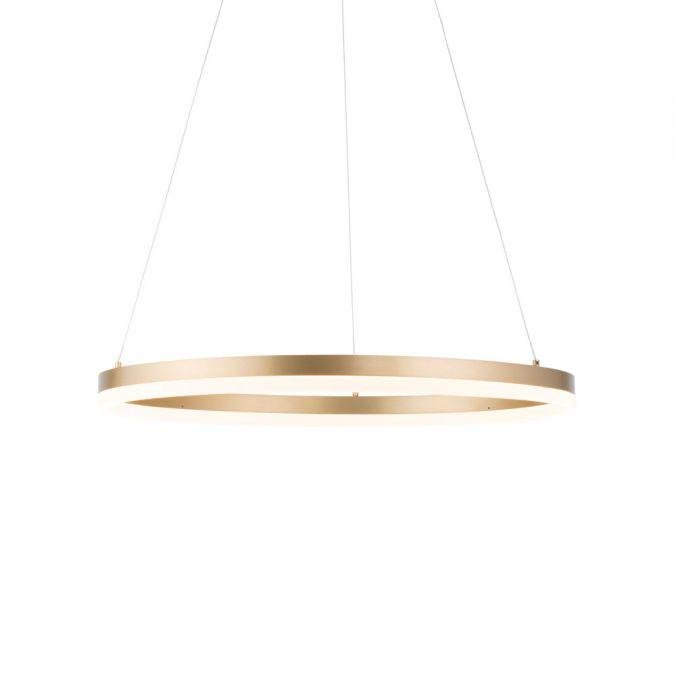 PN 2382-60 TITUS LED závěsné svítidlo 60x60 mosaz, kruhové, stmívatelné, paměťová funkce, moderní SimplyDim 3000K - PAUL NEUHAUS