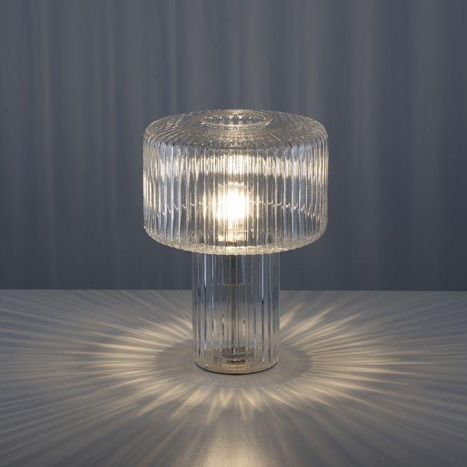 PN 4092-00 FUNGUS LED stolní lampa transparentní, sklo tvaru houby, pr.25cm, vypínač - PAUL NEUHAUS (obrázek 5)