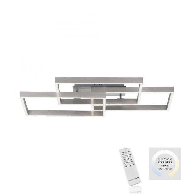 PN 6232-55 PAAN LED stropní svítidlo stříbrná barva, 82x50cm, stmívatelné, CCT, paměťová funkce 2700-5000K - PAUL NEUHAUS