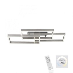 Obrázek pro produkt PAAN LED stropní svítidlo stříbrná barva, 82x50cm, stmívatelné, CCT, paměťová funkce 2700-5000K - PAUL NEUHAUS