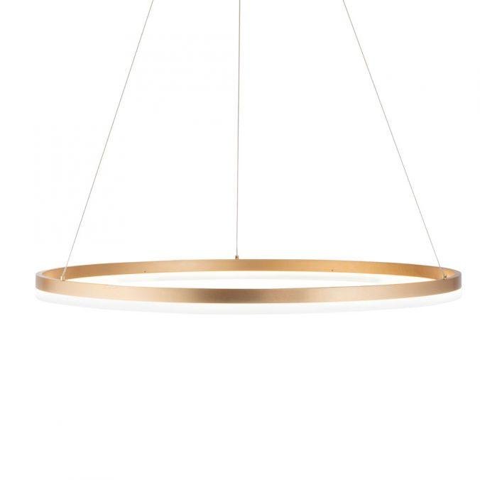 PN 2383-60 TITUS LED závěsné svítidlo 80x80 mosaz, kruhové, stmívatelné, paměťová funkce, moderní SimplyDim 3000K - PAUL NEUHAUS