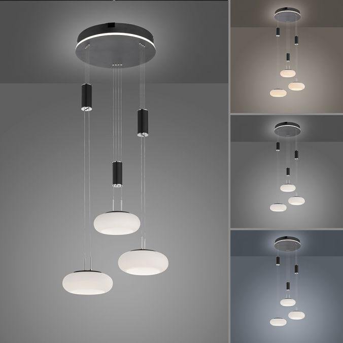 PN 2078-18 Q-ETIENNE Q závěsné svítidlo Smart Home, černá, kruhové, 3 ramenné ZigBee 2700-5000K - PAUL NEUHAUS (obrázek 4)
