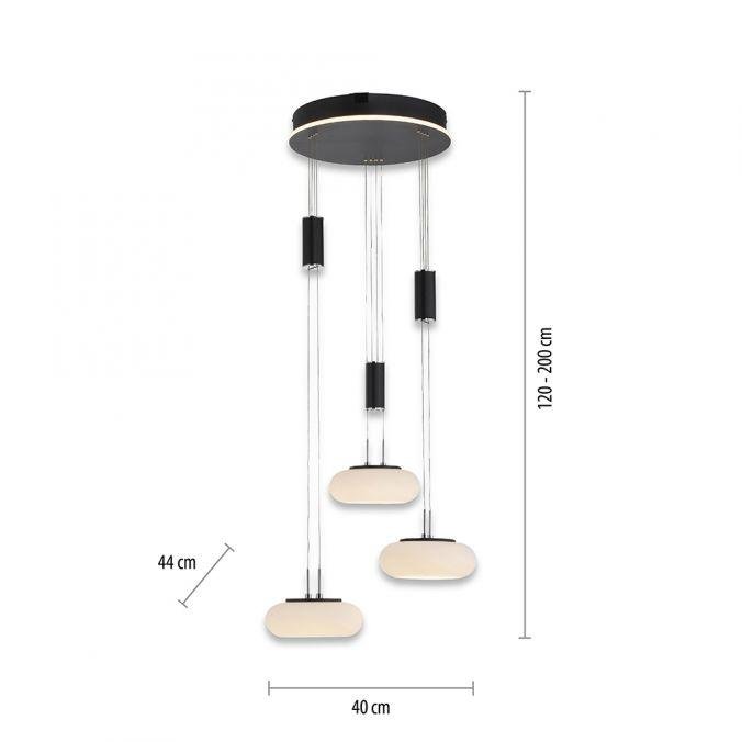 PN 2078-18 Q-ETIENNE Q závěsné svítidlo Smart Home, černá, kruhové, 3 ramenné ZigBee 2700-5000K - PAUL NEUHAUS (obrázek 5)