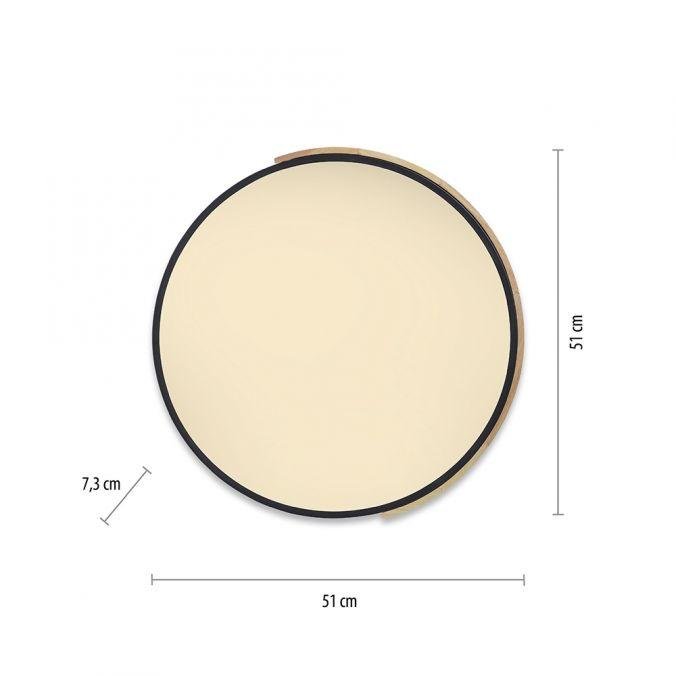 PN 6071-18 Q BILA LED stropní svítidlo Smart Home, pravé dřevo, stmívatelné ZigBee 2700-5000K - PAUL NEUHAUS (obrázek 5)