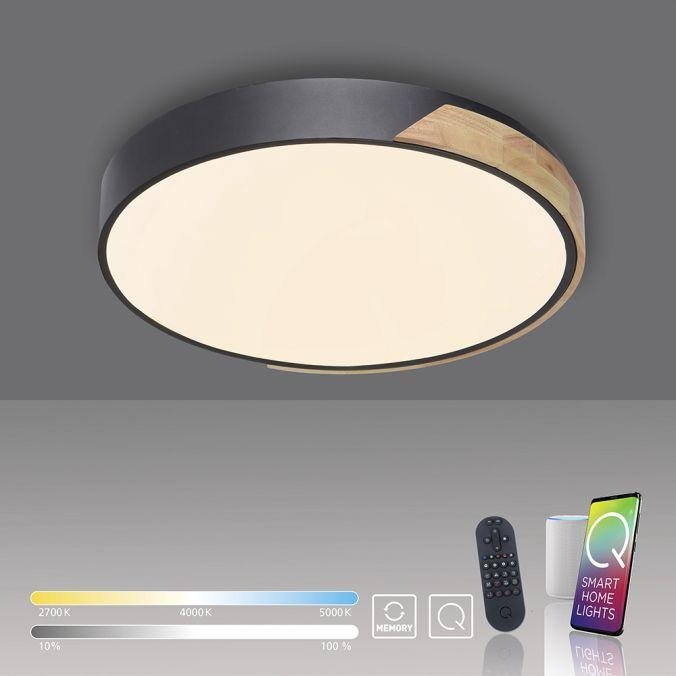 PN 6071-18 Q BILA LED stropní svítidlo Smart Home, pravé dřevo, stmívatelné ZigBee 2700-5000K - PAUL NEUHAUS (obrázek 7)