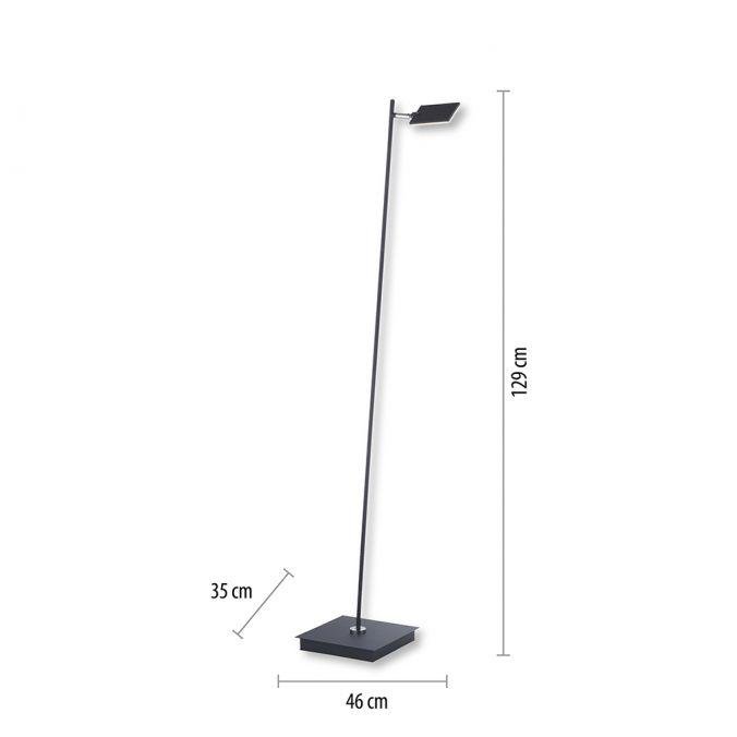 PN 356-18 PURE MIRA LED stojací svítidlo stmívatelné nožní vypínač 2700-5000K černá perleť - PAUL NEUHAUS (obrázek 6)