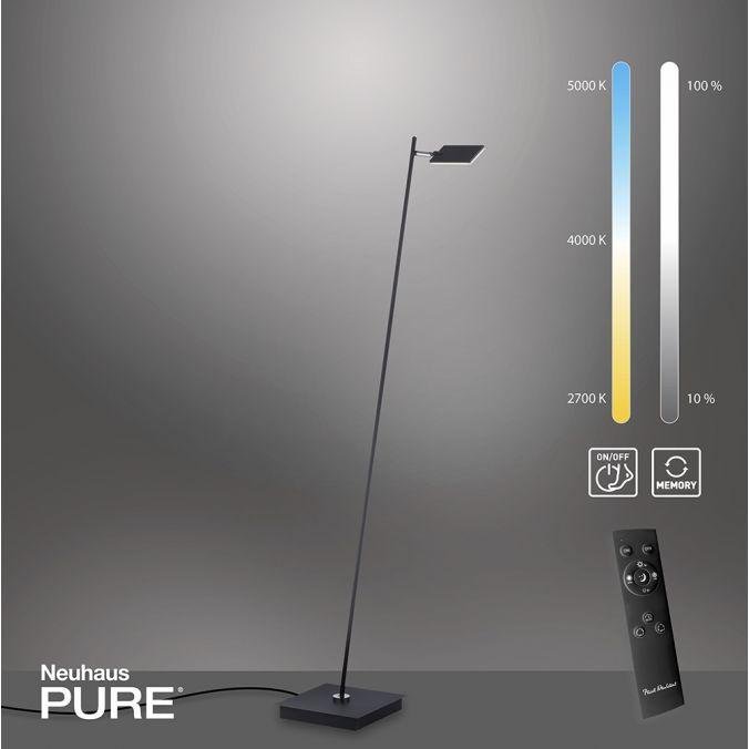 PN 356-18 PURE MIRA LED stojací svítidlo stmívatelné nožní vypínač 2700-5000K černá perleť - PAUL NEUHAUS (obrázek 9)