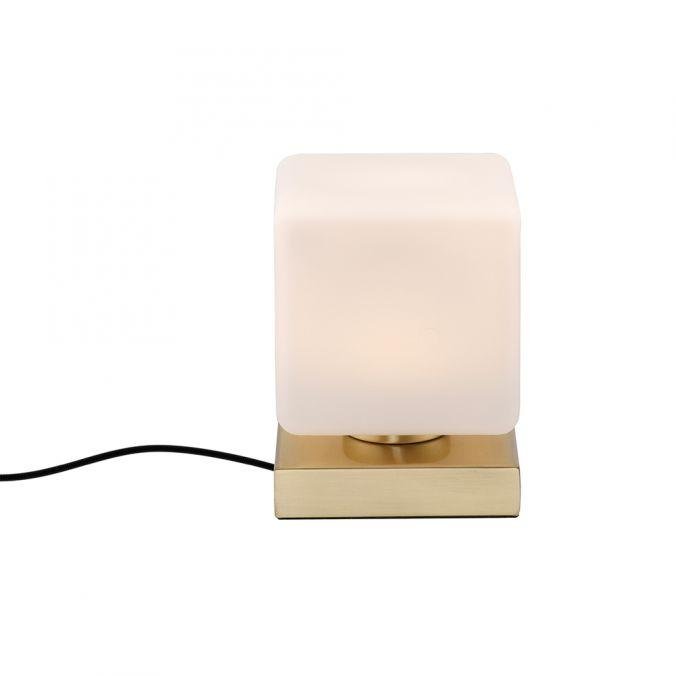 PN 4036-60 DADOA LED stolní lampa mosaz, tvar kostky, dotykový stmívač, nadčasový design 3000K - PAUL NEUHAUS