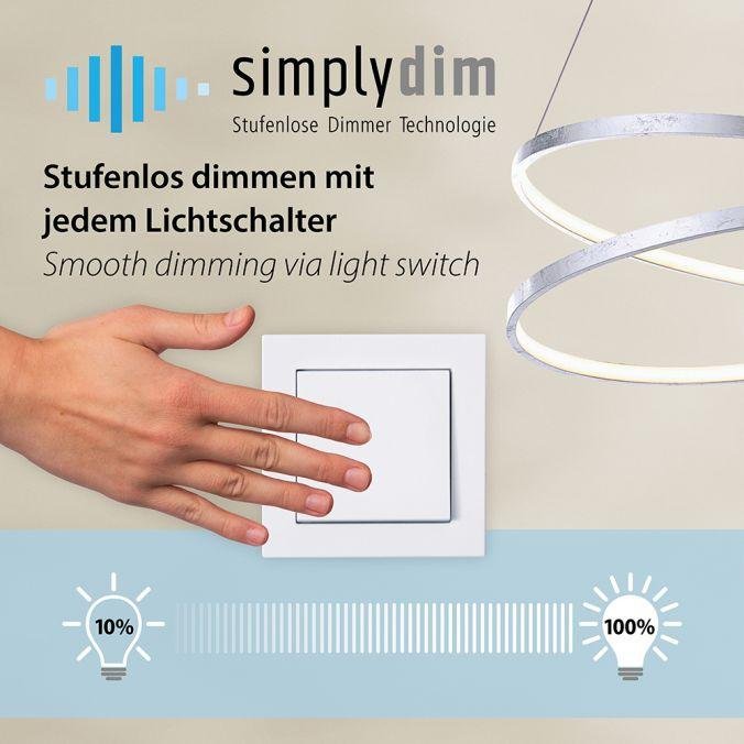 PN 2383-16 TITUS LED závěsné svítidlo 80x80, bílá, kruhové, stmívatelné, paměťová funkce, moderní SimplyDim 3000K - PAUL NEUHAUS (obrázek 6)