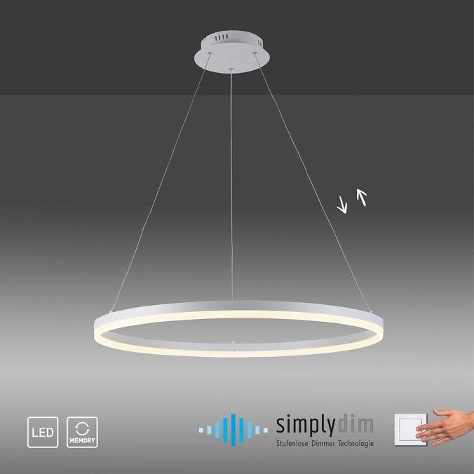 PN 2383-16 TITUS LED závěsné svítidlo 80x80, bílá, kruhové, stmívatelné, paměťová funkce, moderní SimplyDim 3000K - PAUL NEUHAUS (obrázek 8)