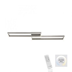 Obrázek pro produkt PAAN LED stropní svítidlo stříbrná barva, hranaté, stmívatelné, CCT, paměťová funkce 2700-5000K - PAUL NEUHAUS