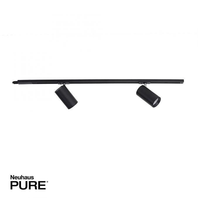 PN 6214-18 PURE LED lištové svítidlo stmívatelné, prodloužitelné, černá, otočné 3000K - PAUL NEUHAUS